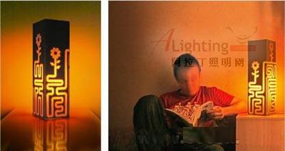 花紋燈Sekwa透光的木頭(圖)